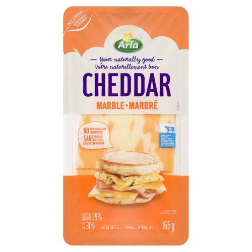 Arla - Sliced Cheese - Marble Cheddar 165g, 1 Each