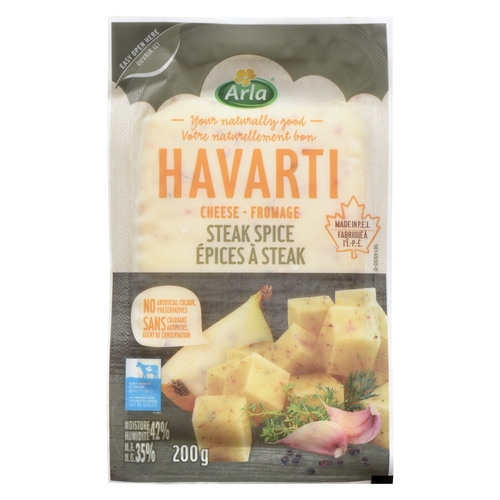 Arla - Havarti Cheese - Steak Spice 200g, 1 Each