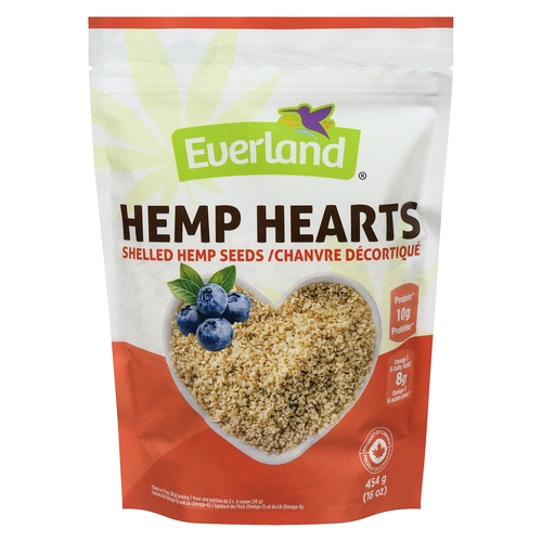 Everland - Organic Hemp Hearts 454g, 1 Each