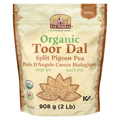 Taj Mahal - Organic Split Pigeon Pea Toor Dal 908g