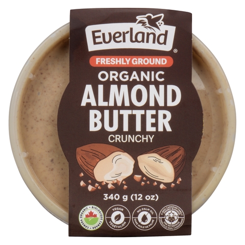 Everland - Organic Almond Butter - Crunchy 340g, 1 Each