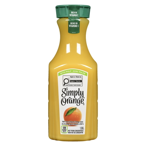 Simply Orange - 100% Pure & Natural Orange Juice with Pulp 1.36l, 1 Each