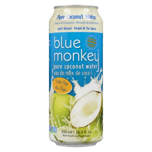 Blue Monkey - Pure Coconut Water with Pulp 500ml, 1 Each