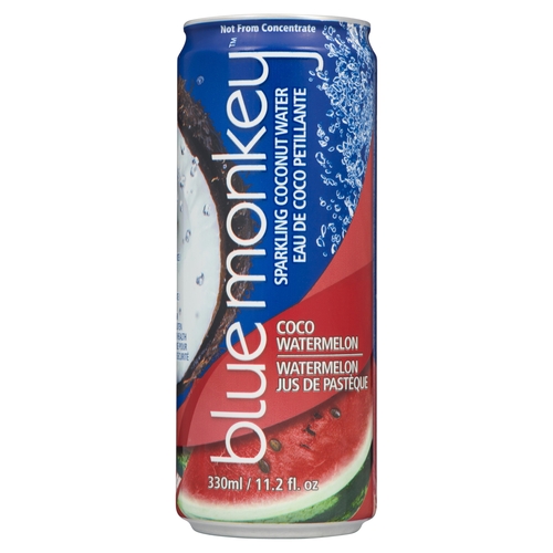 Blue Monkey - Sparkling Coconut Water - Watermelon 330ml, 1 Each