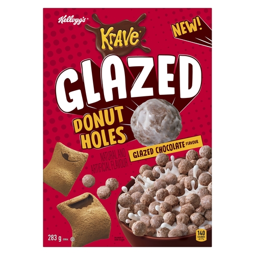 Kellogg's - Cereal - Krave - Glazed Chocolate Donut Holes 283g, 1 Each