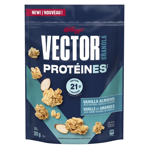 Kellogg's - Cereal - Vector Granola High Protein - Vanilla Almond 311g, 1 Each