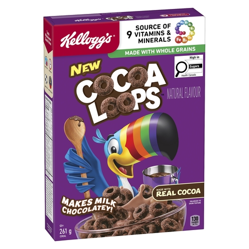 Kellogg's Cereal - Cocoa Loops 261g, 1 Each