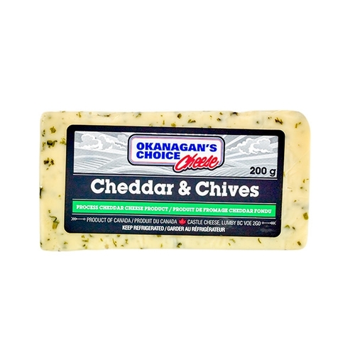 Okanagan's Choice Cheese - Cheddar & Chives Cheese 200g, 1 Each