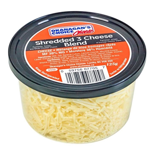 Okanagan's Choice Cheese - Shredded 3 Cheese Blend 125g, 1 Each