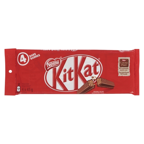 Nestle - KitKat - 4 Bars 180g, 1 Each