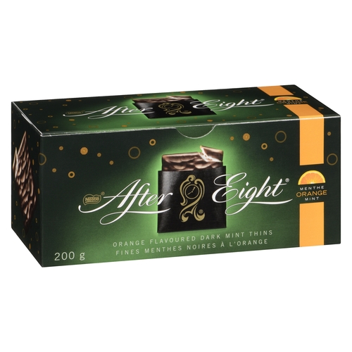 Nestle - After Eight - Orange Flavoured Dark Mint Thins 200g, 1 Each