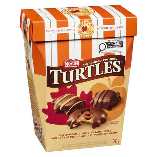 Nestle - Turtles - Milk Chocolate with Flavoured Smooth Carmel & Pecans 300g, 1 Each