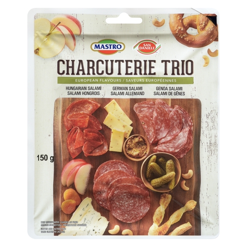 Mastro - Charcuterie Trio - European - Hungarian Salami, German Salami, Genoa Salami 150g, 1 Each