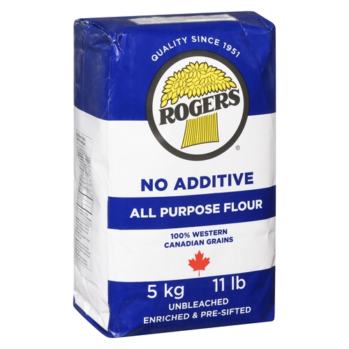Rogers - All Purpose Flour - No Additive - Unbleached, Enriched & Pre-sifted 5kg
