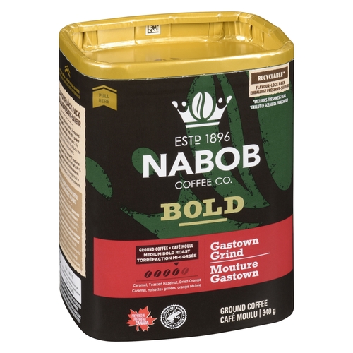 Nabob - Ground Coffee - Gastown Grind Medium Bold Roast 340g, 1 Each