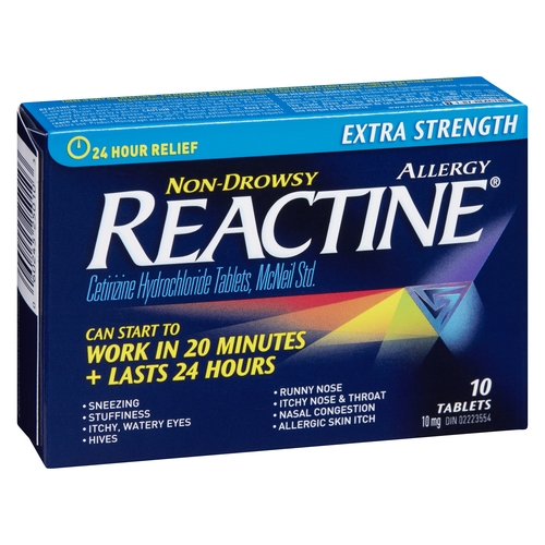 Reactine - Allergy Non-Drowsy Extra Strength Tablets - 24 Hour 10pk, 1 Each