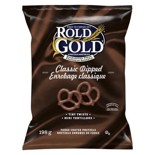 Rold Gold Pretzels - Tiny Twists - Classic Dipped Fudge Coated 198g, 1 Each