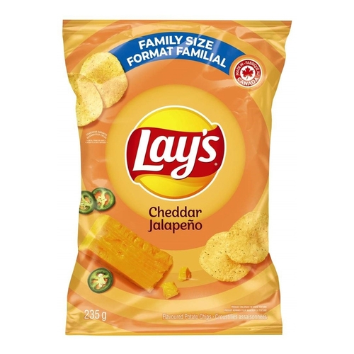 Lay's - Potato Chips - Cheddar Jalapeño 220g, 1 Each