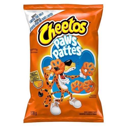 Cheetos - Paws Cheese Flavoured Snacks 170g, 1 Each