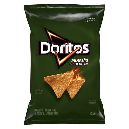 Doritos - Tortilla Chips -  Jalapeño & Cheddar 235g, 1 Each