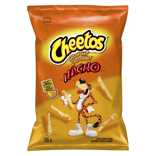 Cheetos - Crunchy Cheese Flavoured Snacks - Nacho Flavour 285g, 1 Each