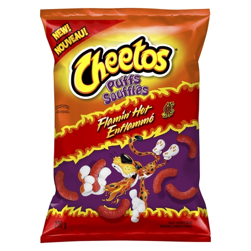 Cheetos - Puffs Cheese Flavoured Snacks - Flamin' Hot 230g, 1 Each
