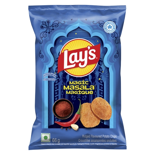 Lay's Ridged Potato Chips - Flavours From India - Magic Masala 66g