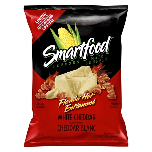 Smartfood Popcorn - White Cheddar - Flamin' Hot 165g, 1 Each