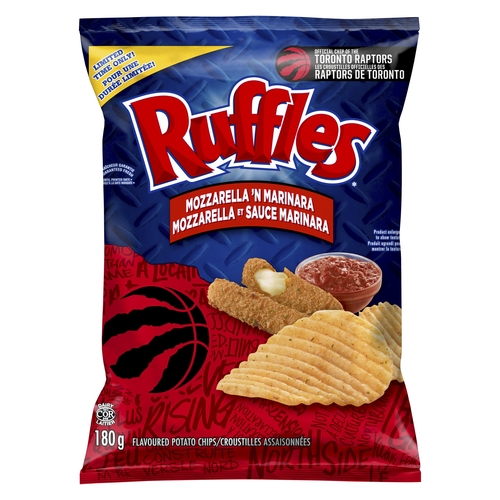 Ruffles - Potato Chips - Mozzarella 'N Marinara 180g, 1 Each
