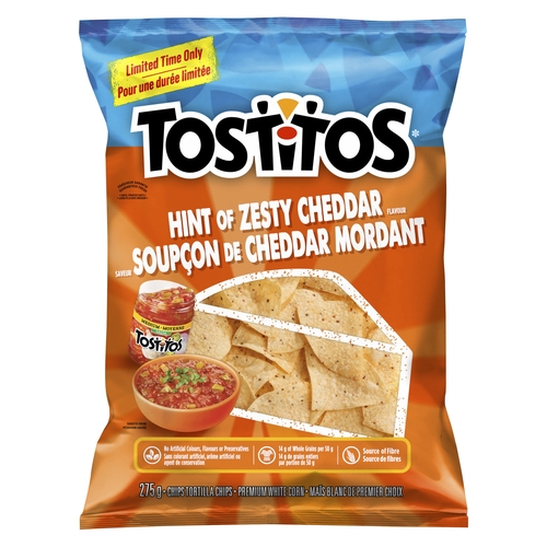 Tostitos Tortilla Chips - Hint of Zesty Cheddar 275g, 1 Each