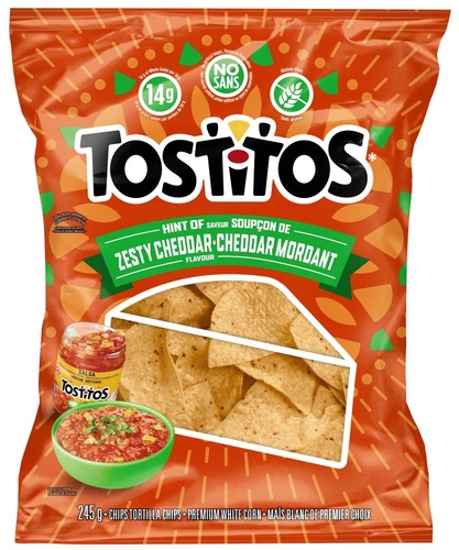 Tostitos Tortilla Chips - Hint of Zesty Cheddar 245g, 1 Each