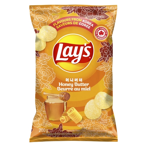 Lay's Ridged Potato Chips - Flavours From Korea - Honey Butter 200g
