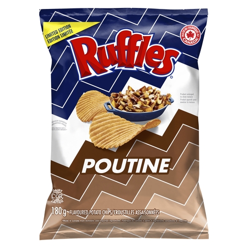 Ruffles - Potato Chips - Poutine 180g, 1 Each