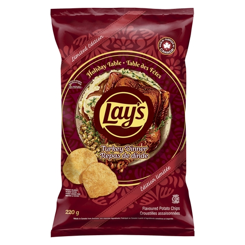 Lay's Potato Chips - Holiday Table - Turkey Dinner 220g