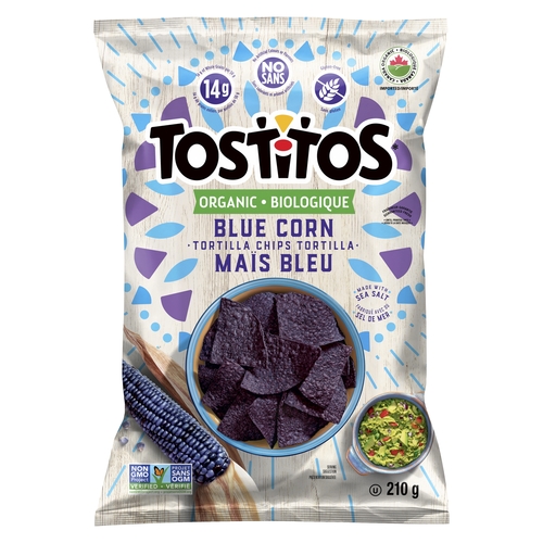 Tostitos Organic Tortilla Chips - Blue Corn 210g, 1 Each