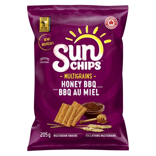 Sun Chips - Multigrain Snacks - Honey BBQ 205g, 1 Each