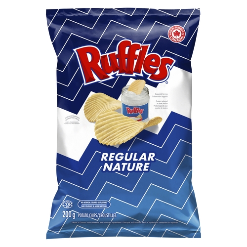 Ruffles Potato Chips - Regular 200g, 1 Each