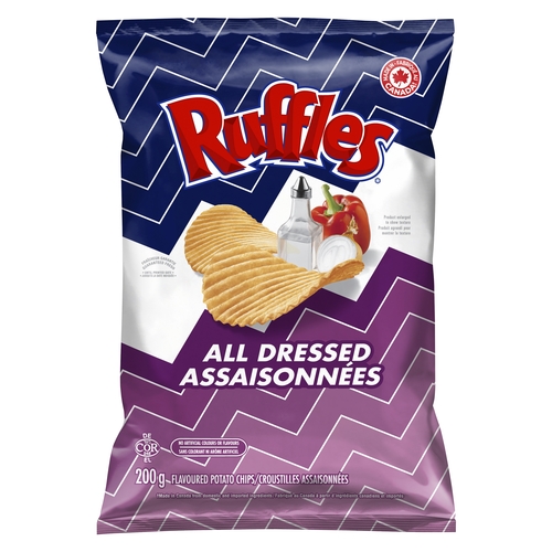 Ruffles Potato Chips - All Dressed 200g, 1 Each