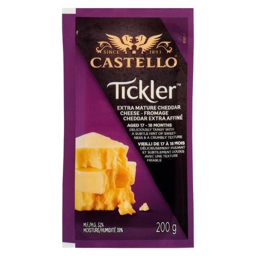 Castello - Tickler - Extra Mature Cheddar 200g, 1 Each