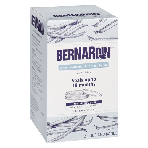 Bernardin - Wide Mouth Snap Lids and Bands 12pk, 1 Each
