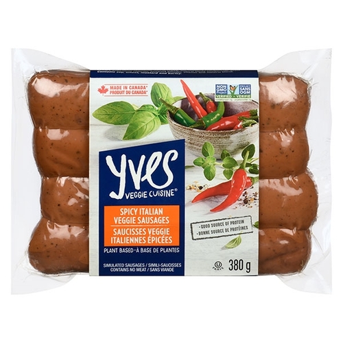 Yves Veggie Cuisine Spicy Italian Veggie Sausages 380g, 1 Each