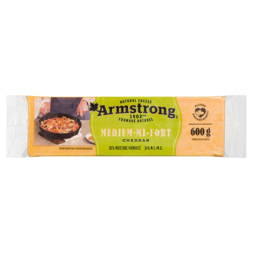 Armstrong Natural Cheese - Cheddar - Medium 600g, 1 Each