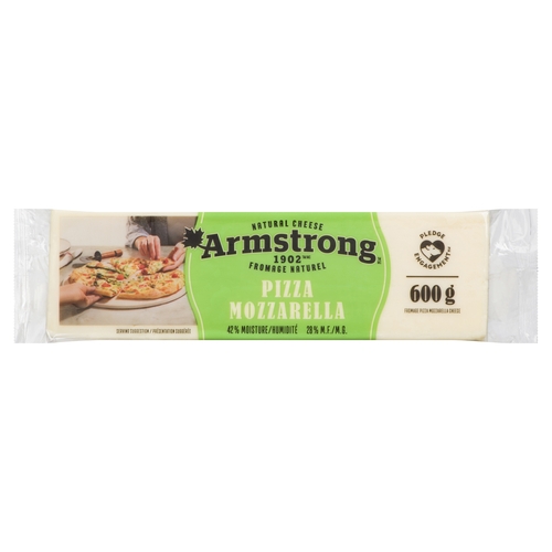 Armstrong Natural Cheese - Pizza Mozzarella 600g, 1 Each