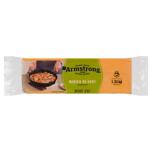 Armstrong Natural Cheese - Cheddar - Medium 1.35kg, 1 Each
