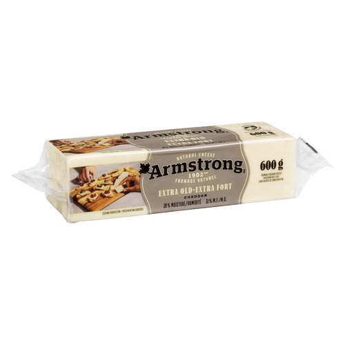 Armstrong Natural Cheese - Cheddar - Extra Old White 600g, 1 Each