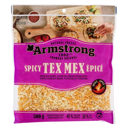 Armstrong Natural Cheese - Spicy Tex Mex - Shredded 500g, 1 Each