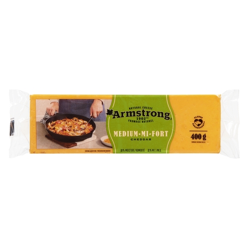 Armstrong Natural Cheese - Cheddar - Medium 400g, 1 Each