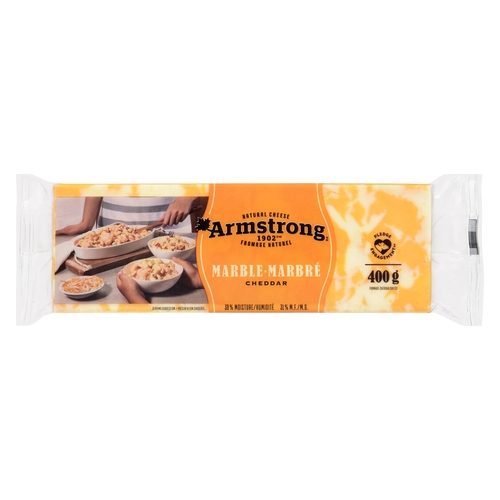 Armstrong Natural Cheese - Cheddar - Marble 400g, 1 Each