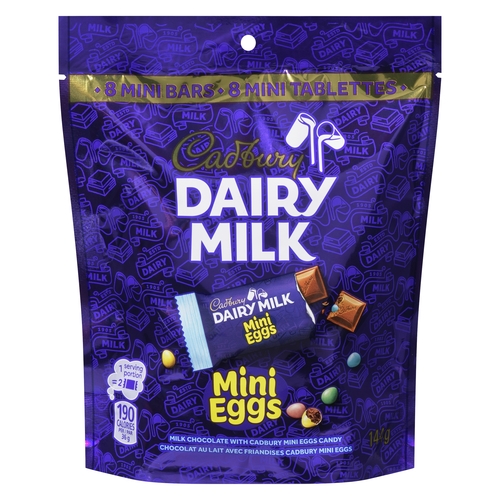 Cadbury - Dairy Milk Chocolate with Cadbury Mini Eggs Candy 144g, 1 Each