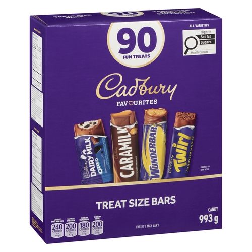 Cadbury Favourites Candy - 90 Fun Treats 993g, 1 Each
